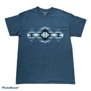 Pendleton Mens T-Shirt Aztec Native American Southwest Style Front Size Small